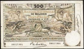 Belgien / Belgium P.078 100 Francs 6.9.1914 (3) 