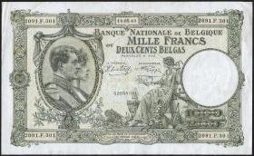 Belgien / Belgium P.110 1000 Francs = 200 Belgas 1943 (3+) 