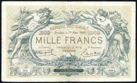 Belgien / Belgium P.080 1000 Francs 1919 (3/3-) 