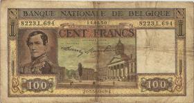 Belgien / Belgium P.126 100 Francs 1950 (4) 