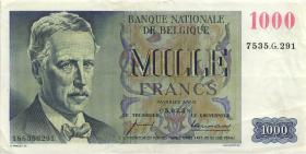 Belgien / Belgium P.131 1000 Francs 1958 (3+) 