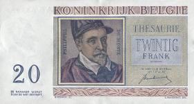 Belgien / Belgium P.132a 20 Francs 1950 (1) 