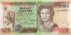Belize P.69g 20 Dollars 2017 (1) 