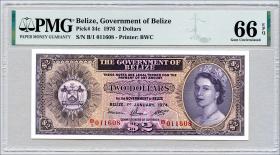 Belize P.34c 2 Dollars 1976 (1) 