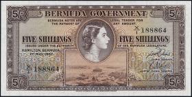 Bermuda P.18b 5 Shillings 1957 (1) 