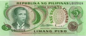 Philippinen / Philippines P.153 5 Piso (1970) (1) 
