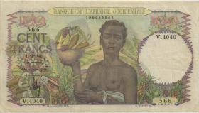 Franz. Westafrika / French West Africa P.40 100 Francs 1948 (3+) 