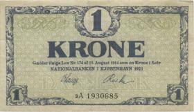 Dänemark / Denmark P.12g 1 Krone 1921 2A (3) 