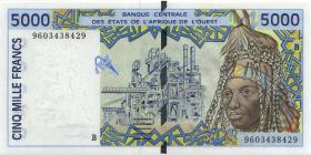 West-Afr.Staaten/West African States P.213Be 5.000 Francs 1996 (1) 