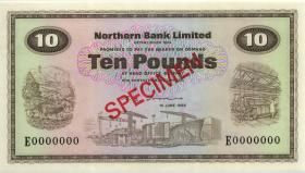 Nordirland / Northern Ireland P.189fs 10 Pounds 1988 Specimen (1) 
