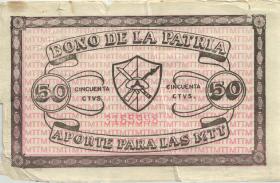 Kuba / Cuba Guerilla Banknoten 50 Centavos Bono De La Patria (4) 