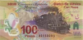 Mexiko / Mexico P.128a 100 Pesos 2007 Revolution Polymer (1) Serie A 