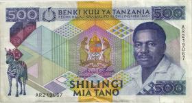 Tansania / Tanzania P.21a 500 Shillings (1989) (3) 