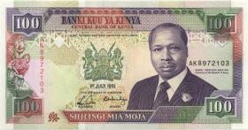 Kenia / Kenya P.27c 100 Shillingi 1991 (1) 