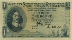 Südafrika / South Africa P.093e 1 Pound 4.11.1958 (Africaans) (3+) 