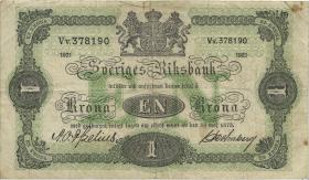 Schweden / Sweden P.32h 1 Krone 1921 (3) 