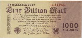 R.126b: 1 Billion Mark 1923 Firmendruck (1) Serie R 