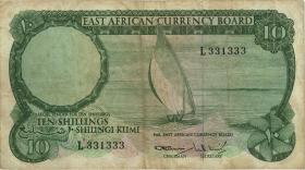 Ost Afrika / East Africa P.46 10 Shillings (1964) (3-) 