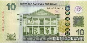 Surinam / Suriname P.163b 10 Dollar 2012 (1) 