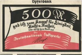 Deutschnationale Volkspartei 500 Mark Spendenschein (2) 