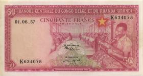 Belgisch-Kongo / Belgian Congo P.32 50 Francs 1.6.1957 (2/1) 