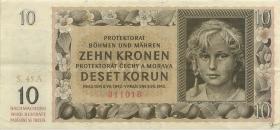 R.562a: Böhmen & Mähren 10 Kronen 1942 Serie A (3) 