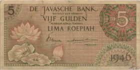 Ndl. Indien / Netherlands Indies P.088 5 Gulden 1946 (4) 
