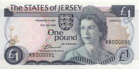 Jersey P.11a 1 Pound (1976-88) (1) KB 000091 