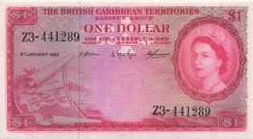 British Caribbean Territories P.07c 1 Dollar 1962 (1) 