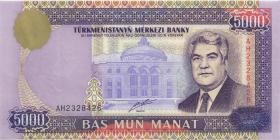Turkmenistan P.12a 5000 Manat 1999 (1) 
