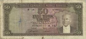 Türkei / Turkey P.175 50 Lira L. 1930 (1964) (5) 