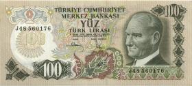 Türkei / Turkey P.189c 100 Lira 1970 (1972) (1) 