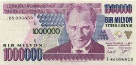 Türkei / Turkey P.209 1.000.000 Lira 1970 (1995) (2) 