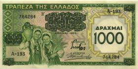 Griechenland / Greece P.111 1000 Drachmen 1940 (1/1-) 