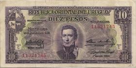 Uruguay P.037c 10 Pesos L. 1939 (3) 