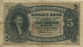 Norwegen / Norway P.07c 5 Kronen 1940-1942 (4) 