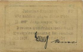 R.938c: Deutsch-Ostafrika 10 Rupien 1915 Buschnote (2+) 