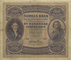 Norwegen / Norway P.10c 100 Kronen 1938 (4) 
