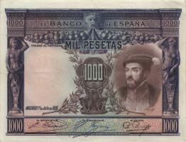 Spanien / Spain P.070c 1000 Pesetas 1925 (3+) 