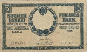Finnland / Finland P.020 5 Markkaa 1909 (1918) (3) 