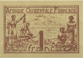 Franz. Westafrika / French West Africa P.34b 1 Francs (1944) (1/1-) 