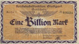 PS1379 Reichsbahn Stuttgart 1 Billion Mark 1923 (2) 