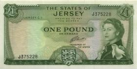 Jersey P.08b 1 Pound (1963) Serie J (1-) 