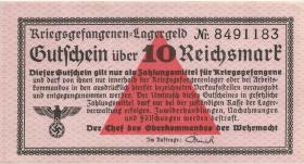 R.521a: Kriegsgefangenengeld 10 Reichsmark (1939) (2+) 