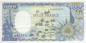VR Kongo / Congo Republic P.10c 1000 Francs 1991 (2) 