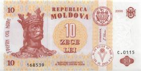 Moldawien / Moldova P.10e 10 Lei 2006 (1) 