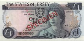 Jersey P.11bs 1 Pound (1976-88) Specimen (1) 