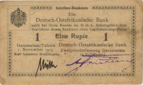 R.916n: Deutsch-Ostafrika 1 Rupie 1915 U korrigierte Nummer (2) 