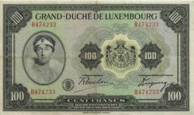 Luxemburg / Luxembourg P.39a 100 Francs (1934) (3) Serie B 