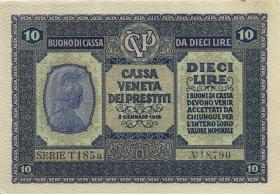 Italien / Italy P.M06 10 Lire 1918 (1/1-) 